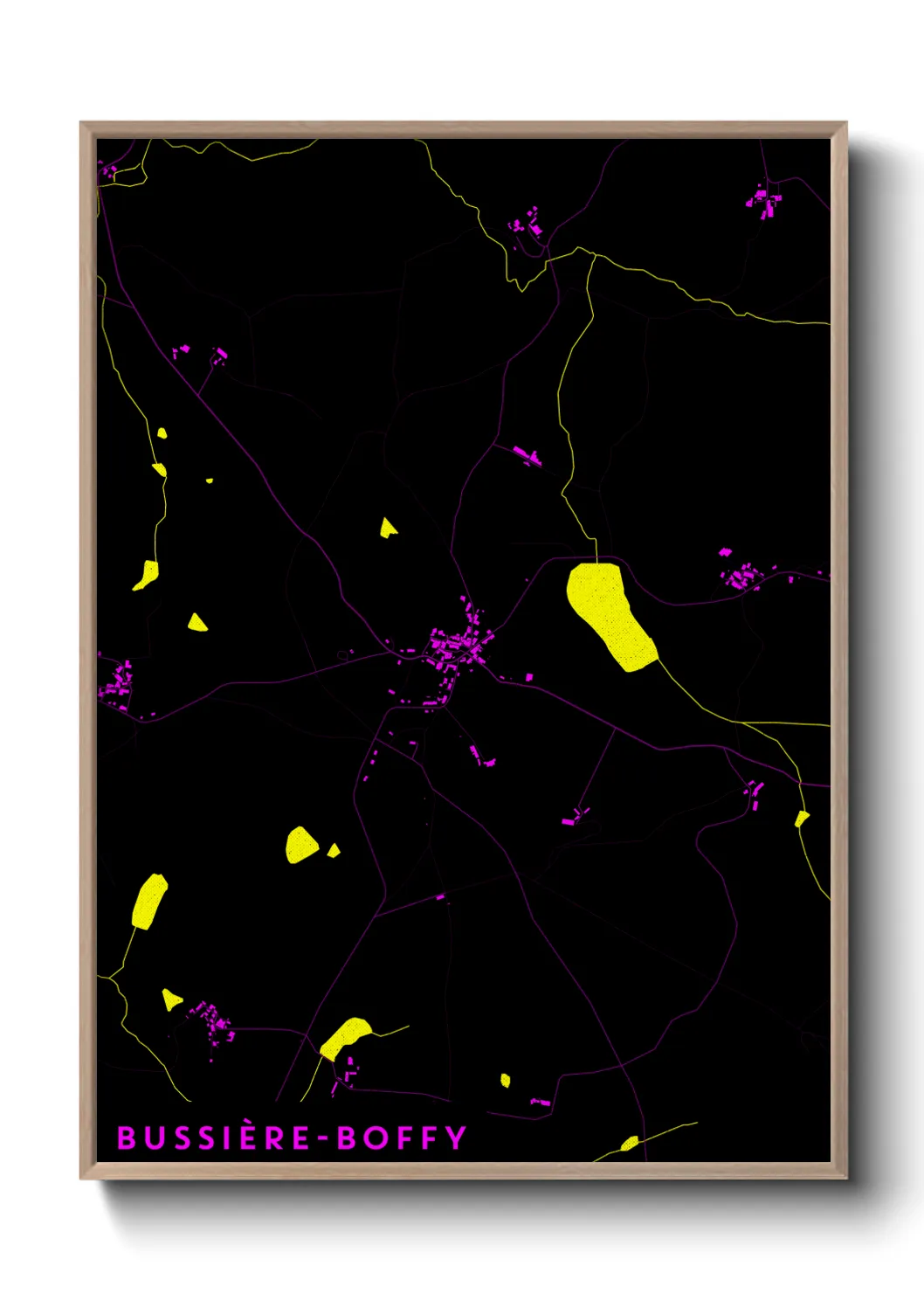 Une affiche de carte sur Bussière-Boffy