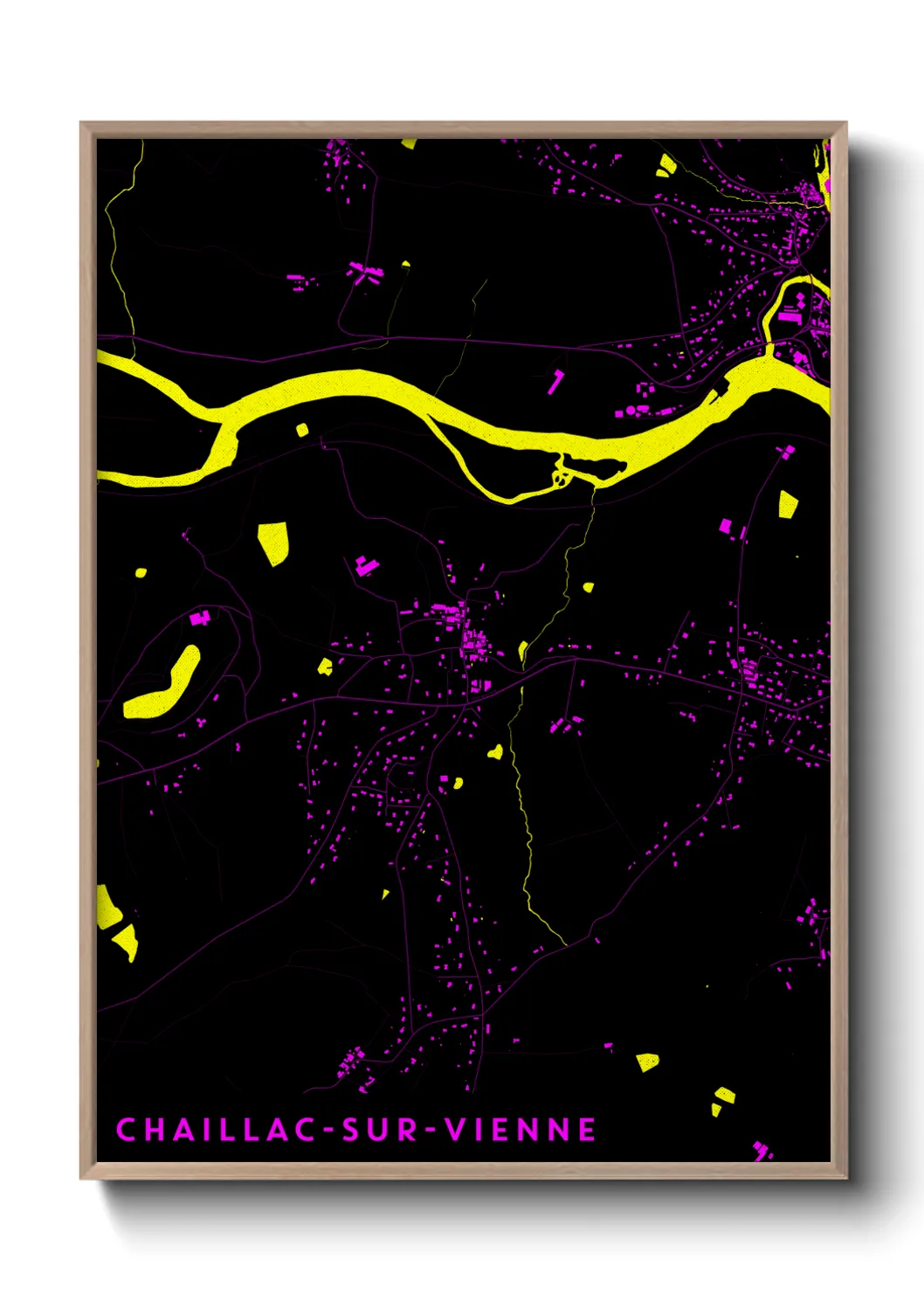Une affiche de carte sur Chaillac-sur-Vienne