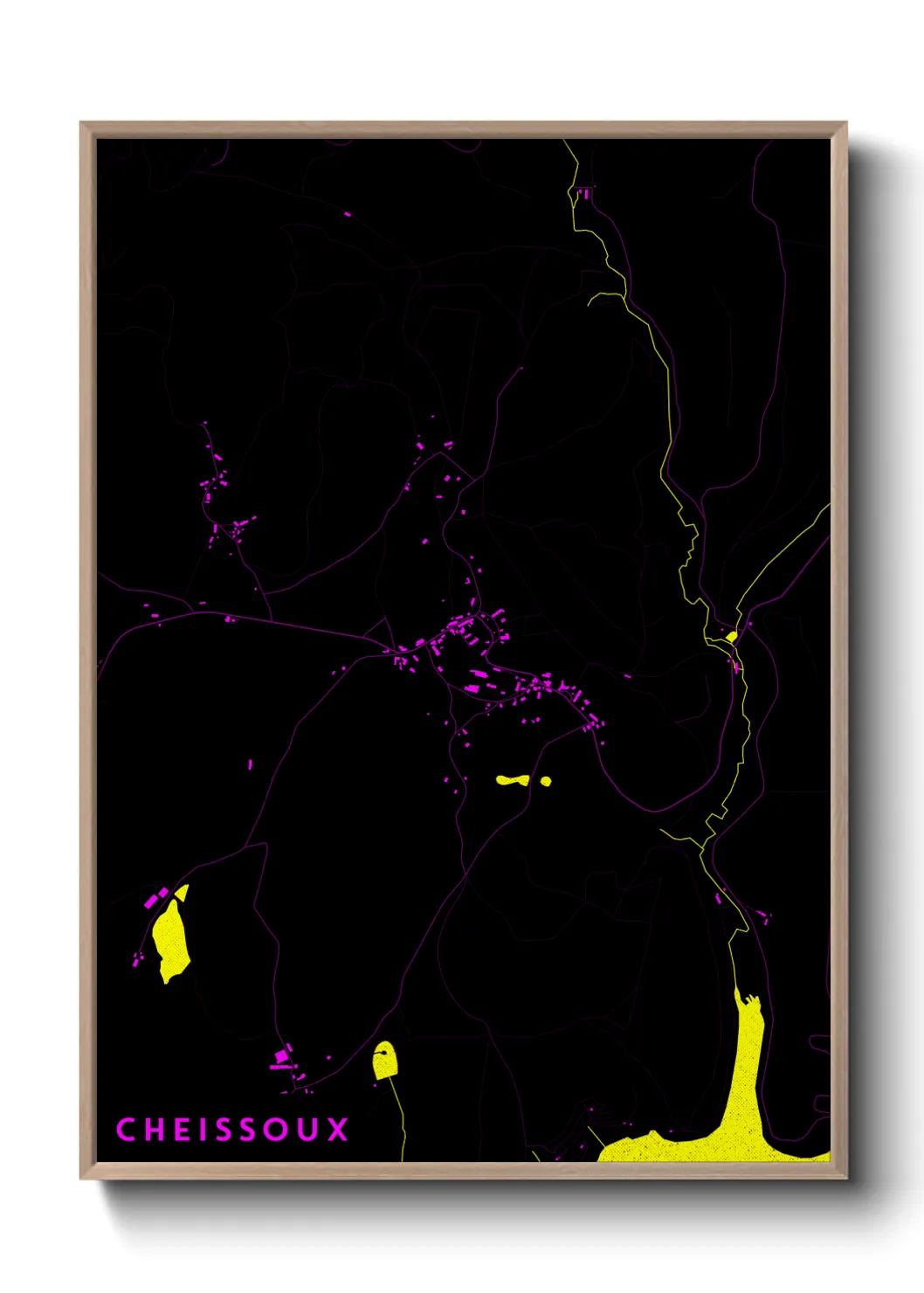 Une affiche de carte sur Cheissoux