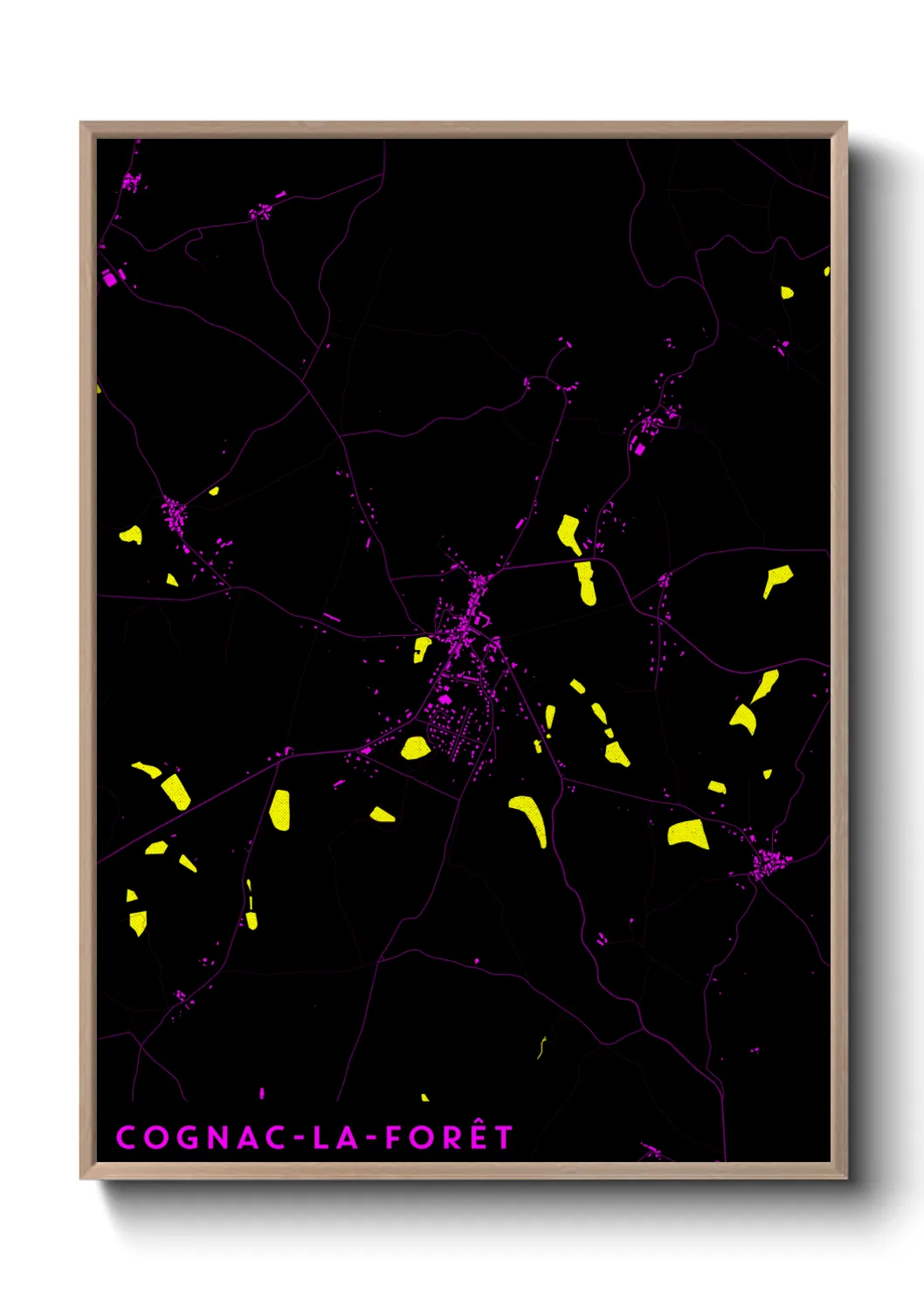 Un poster carteCognac-la-Forêt