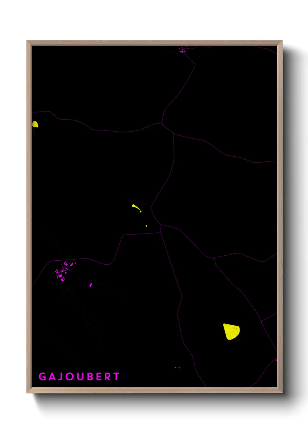 Une affiche de carte sur Gajoubert