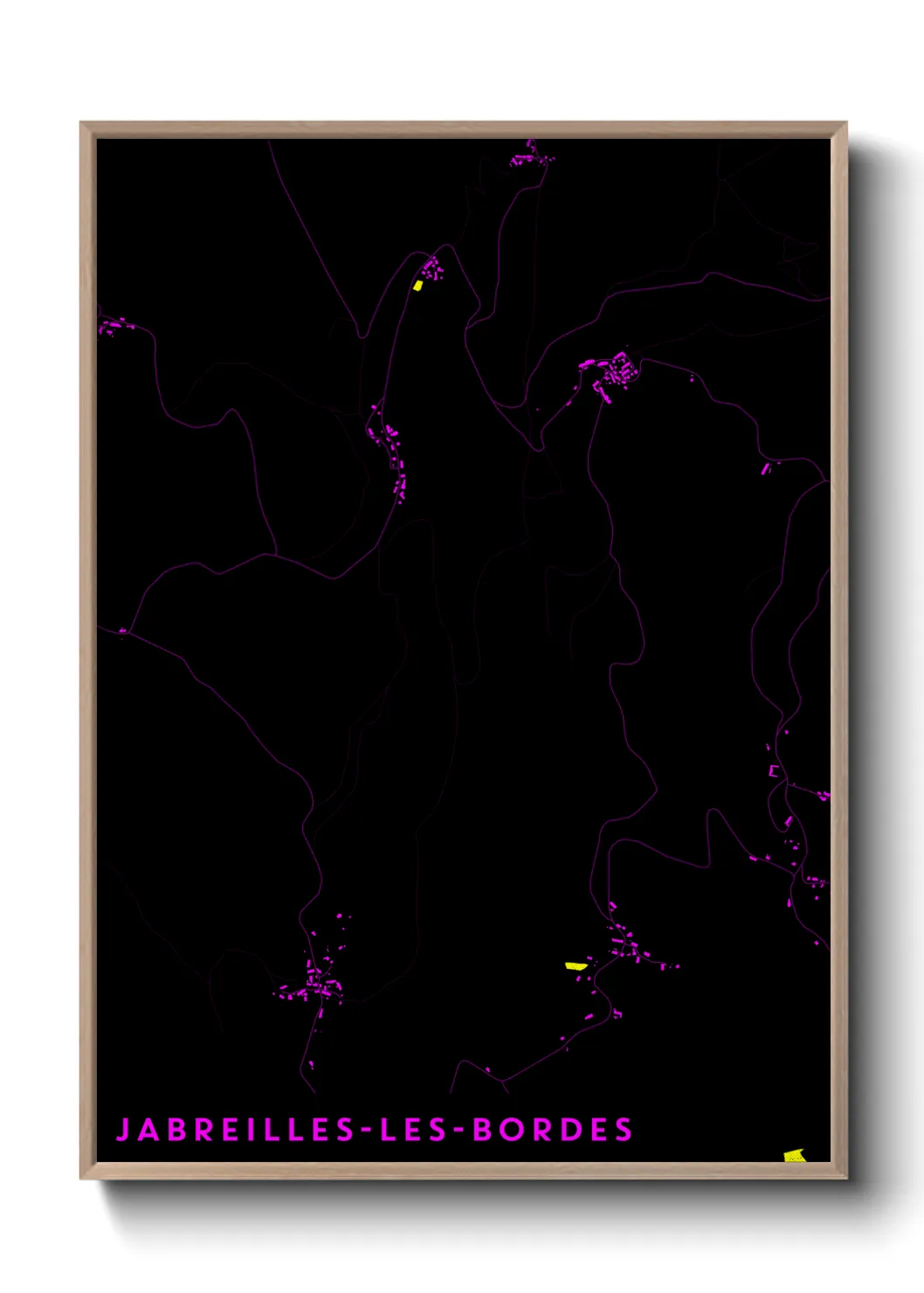 Une affiche de carte sur Jabreilles-les-Bordes
