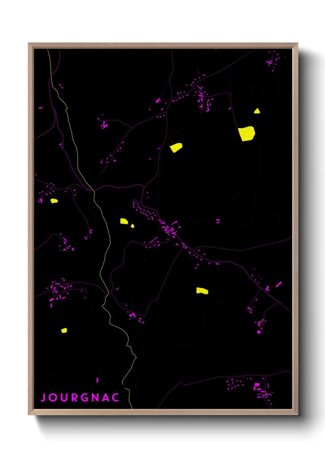Une affiche de carte sur Jourgnac