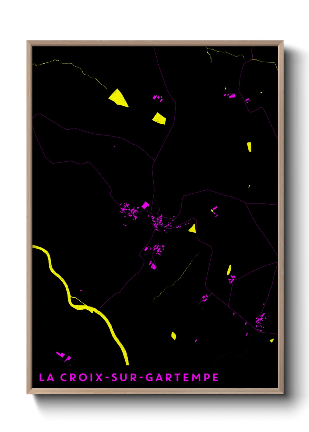 Une affiche de carte sur La Croix-sur-Gartempe