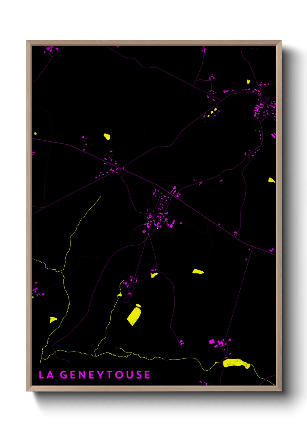 Une affiche de carte sur La Geneytouse