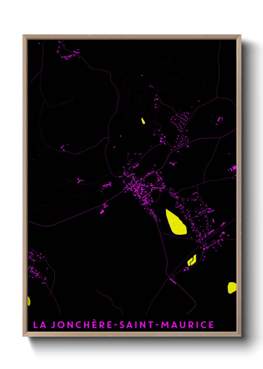 Une affiche de carte sur La Jonchère-Saint-Maurice