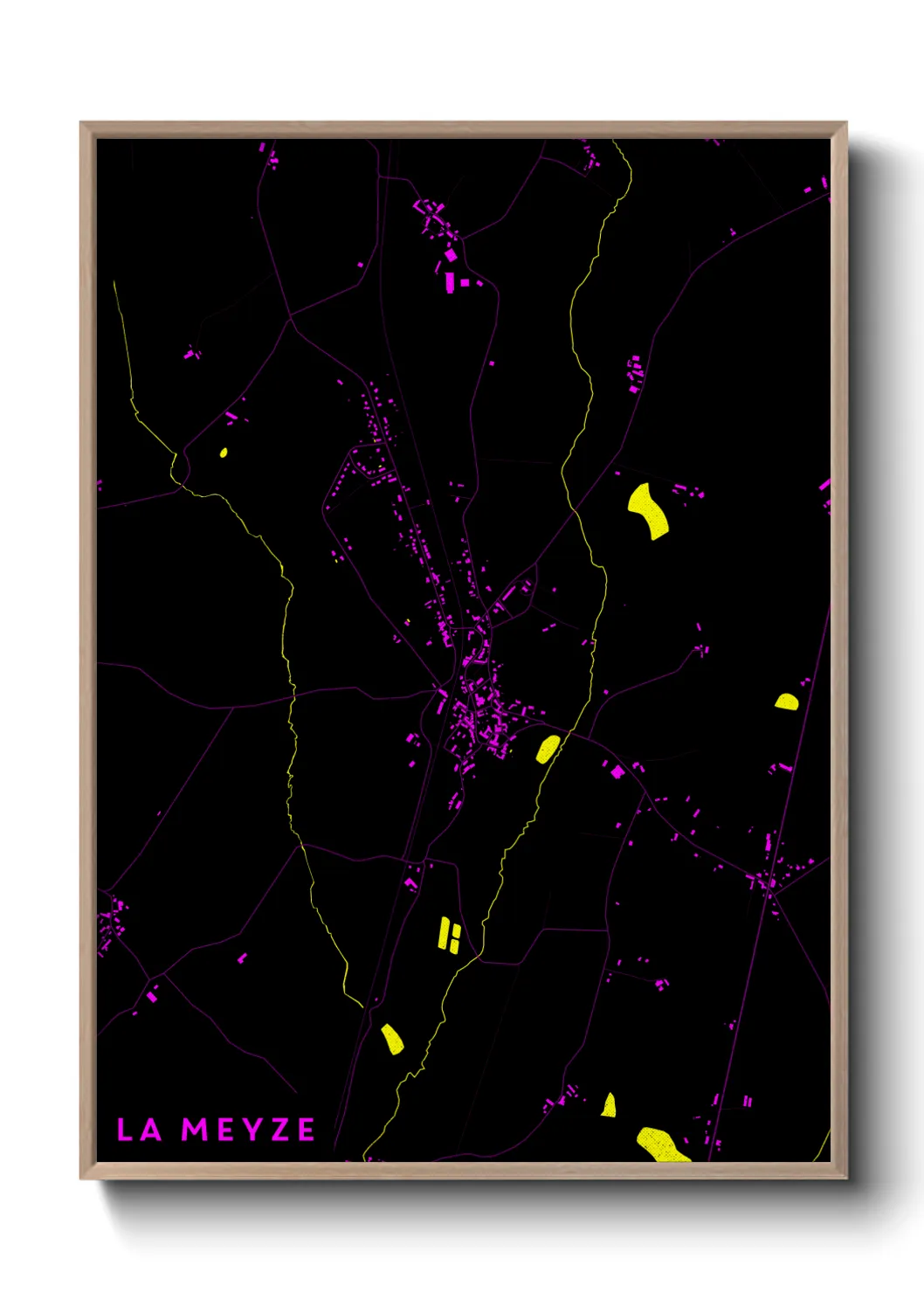 Une affiche de carte sur La Meyze