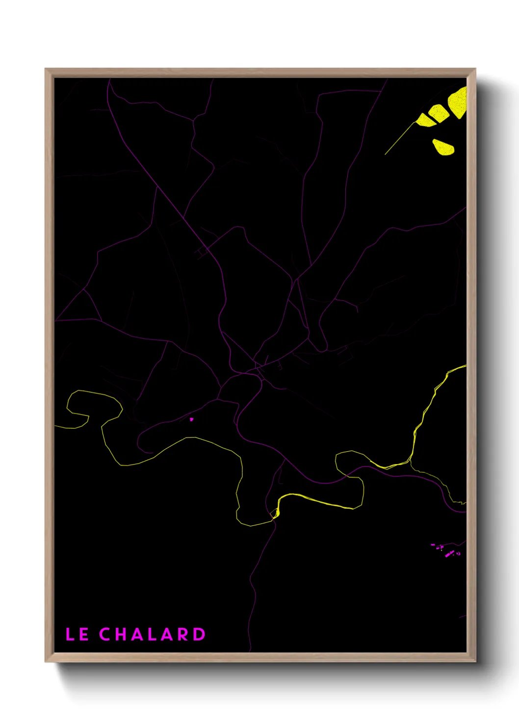 Une affiche de carte sur Le Chalard