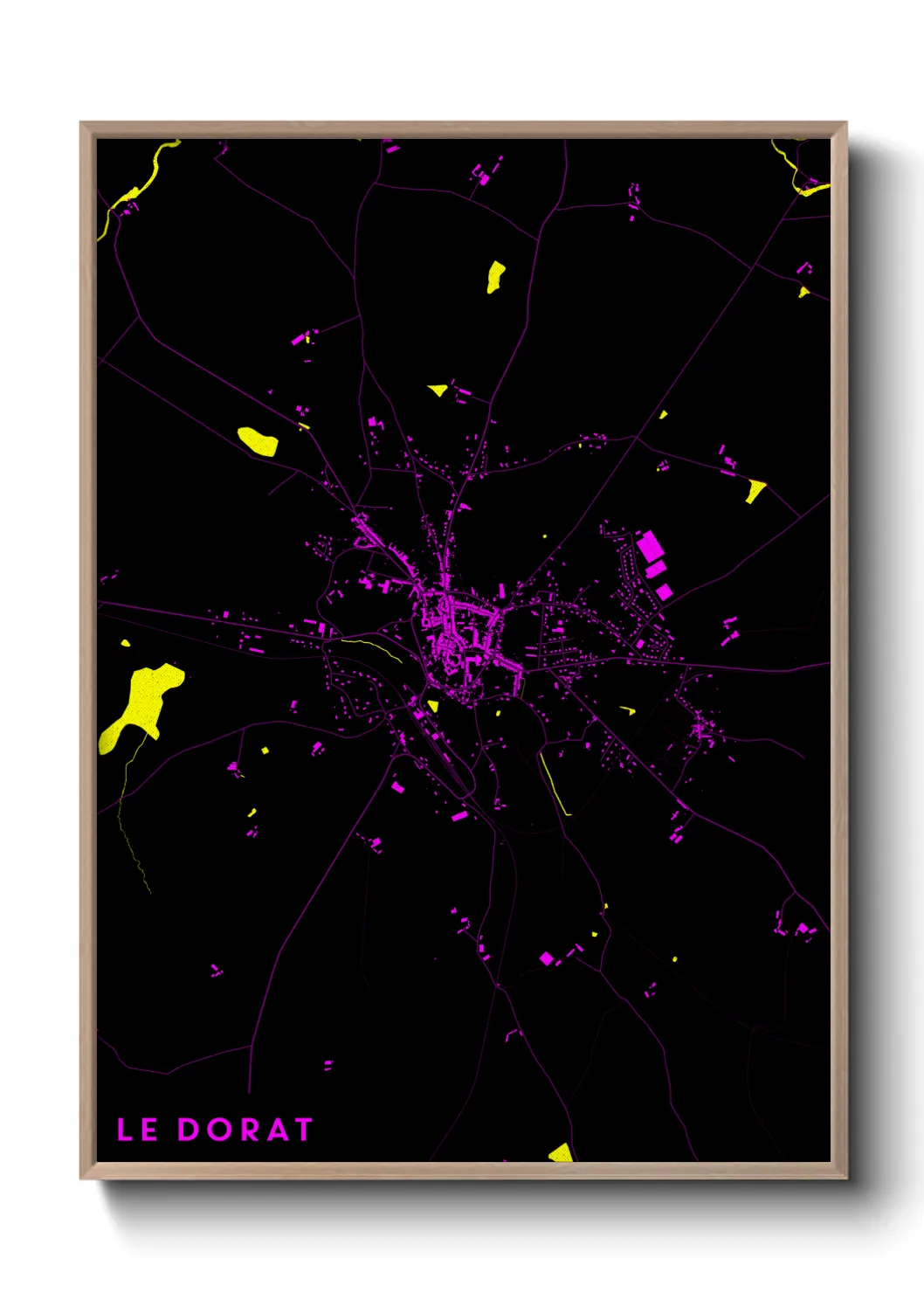 Une affiche de carte sur Le Dorat