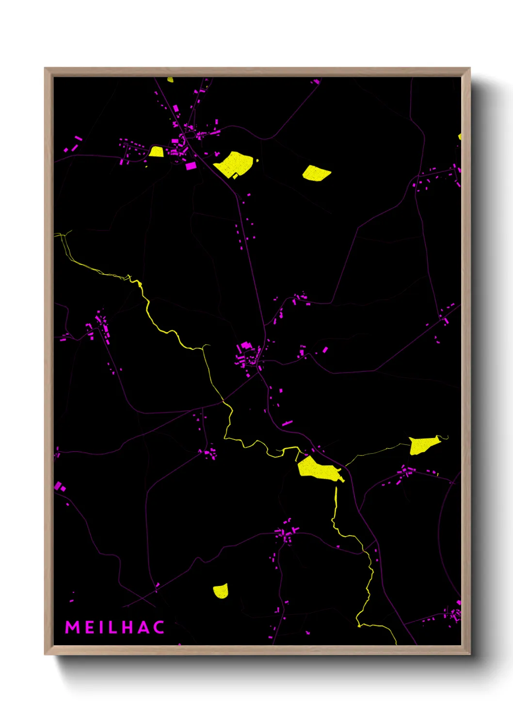 Une affiche de carte sur Meilhac