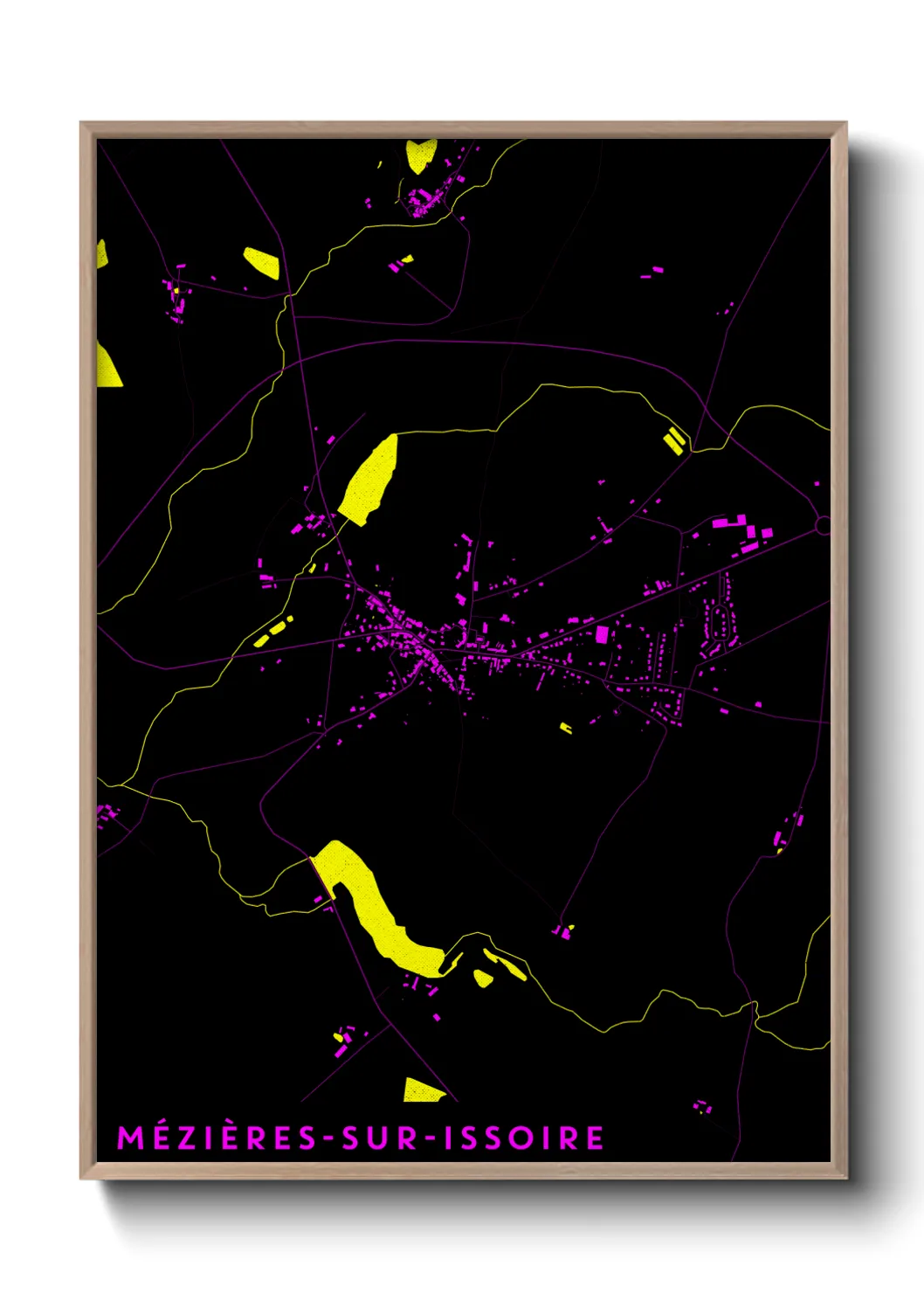 Une affiche de carte sur Mézières-sur-Issoire