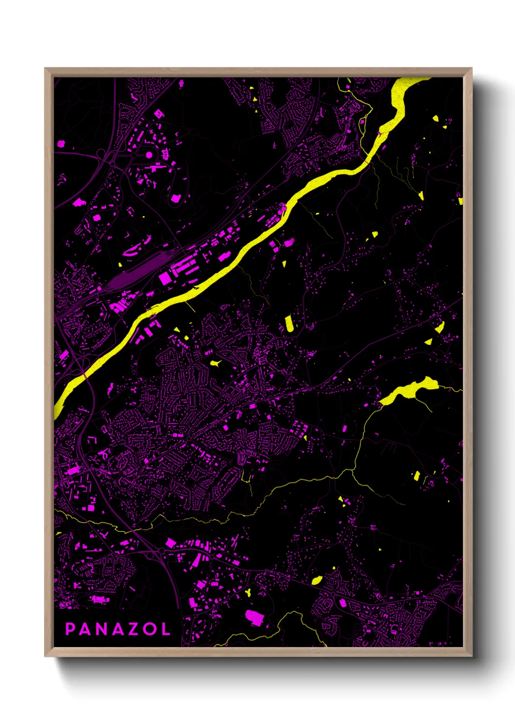 Une affiche de carte sur Panazol
