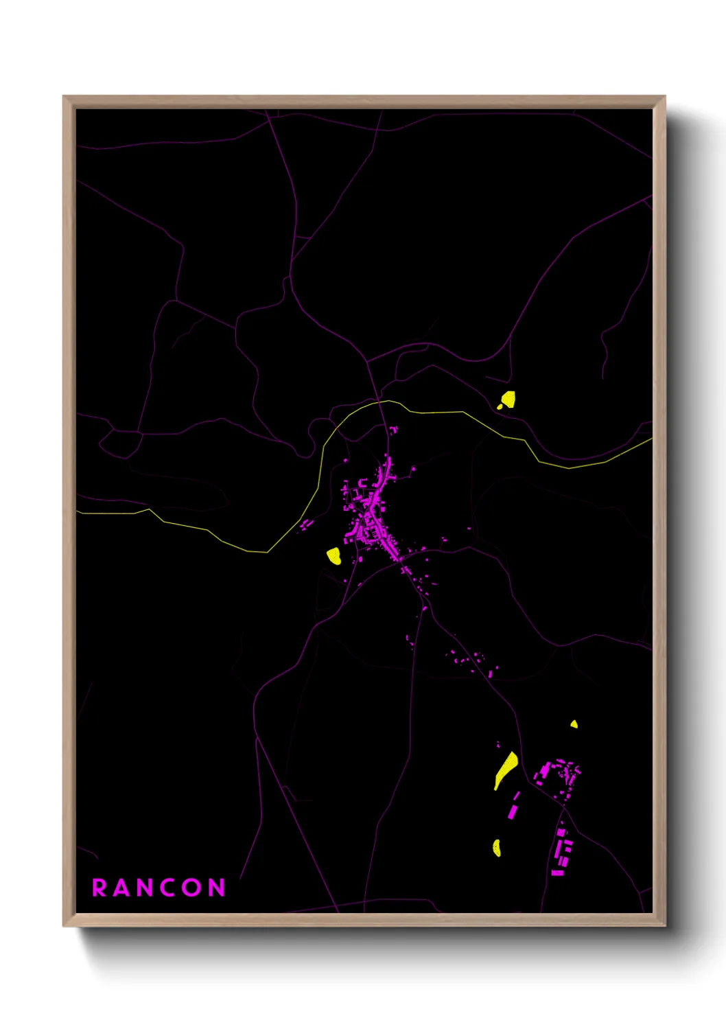 Une affiche de carte sur Rancon