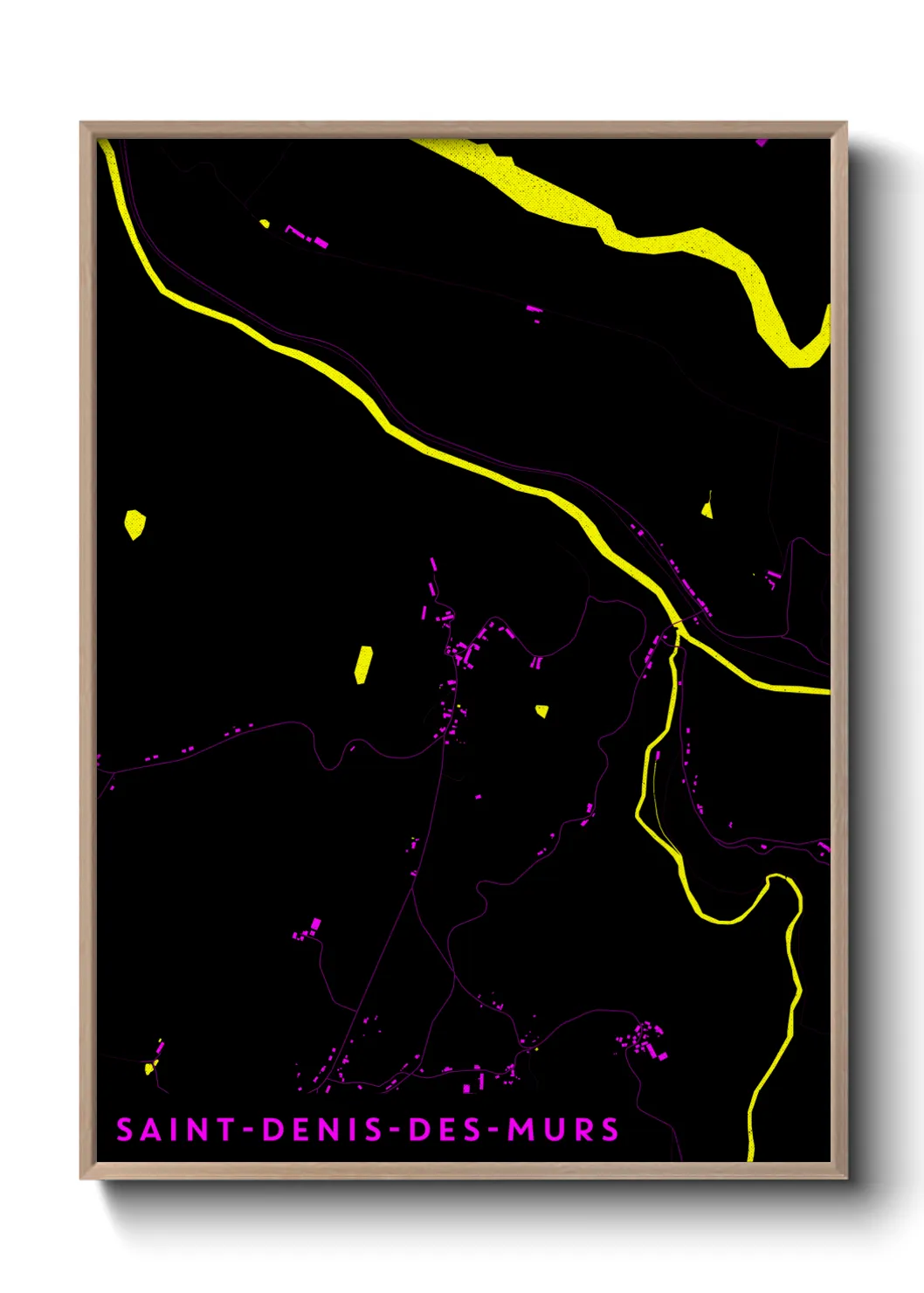 Une affiche de carte sur Saint-Denis-des-Murs