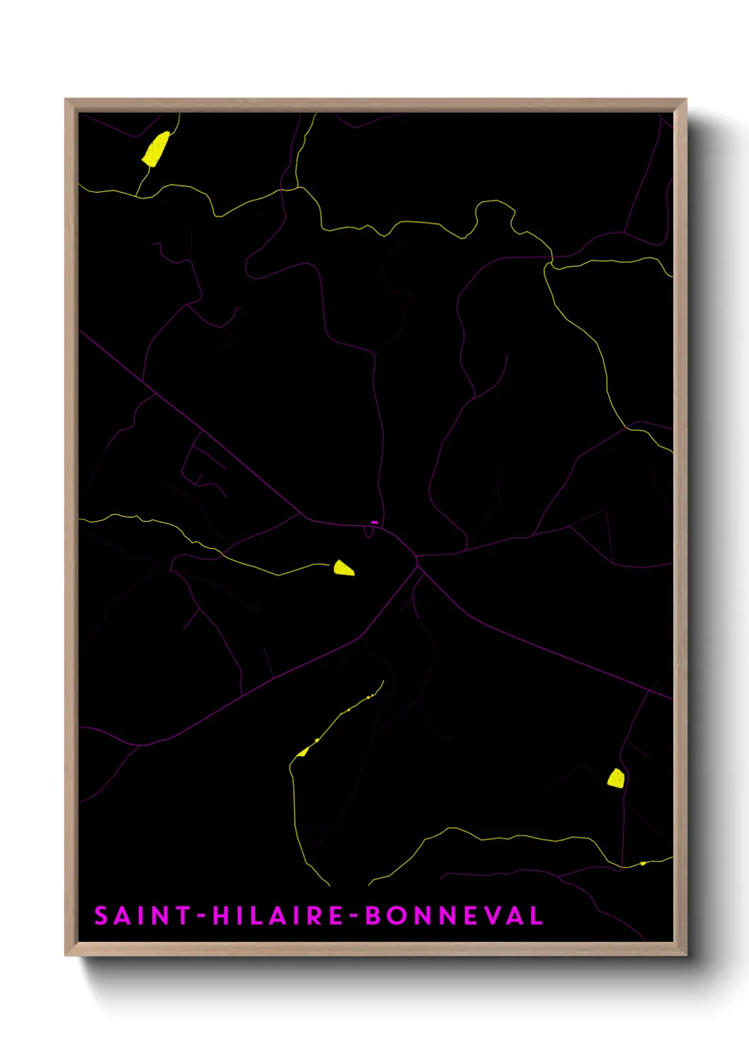 Une affiche de carte sur Saint-Hilaire-Bonneval