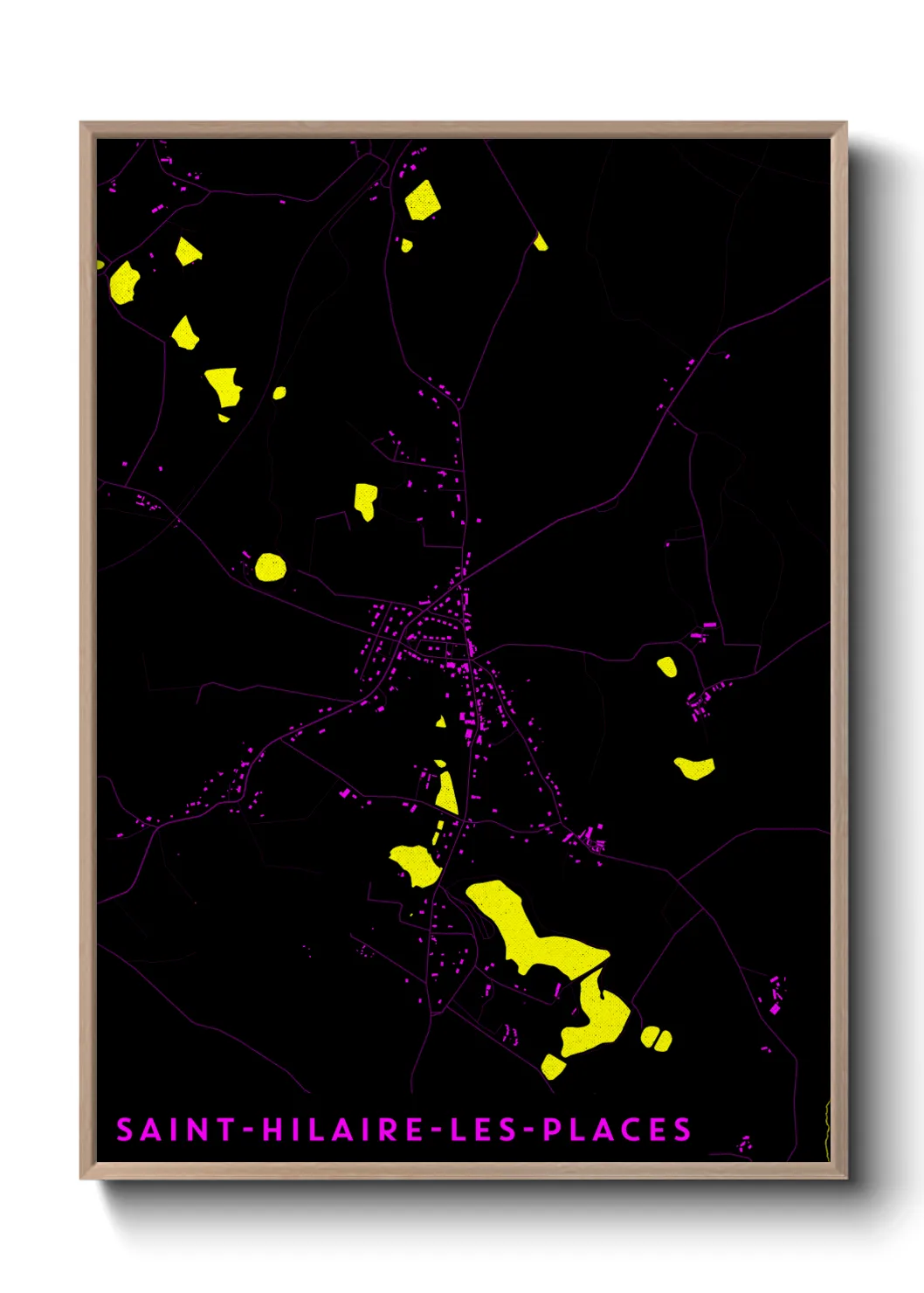 Une affiche de carte sur Saint-Hilaire-les-Places
