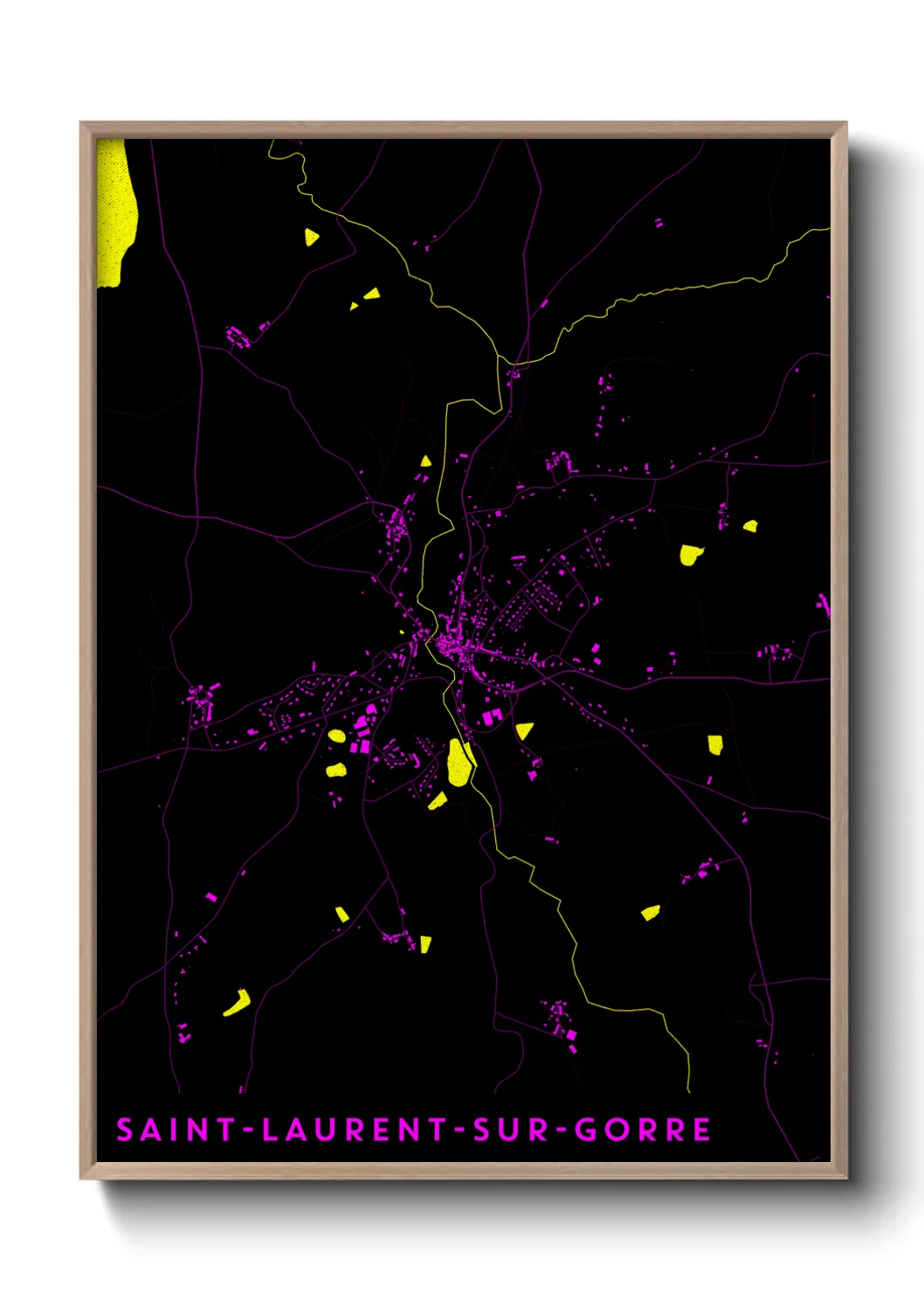 Un poster carteSaint-Laurent-sur-Gorre