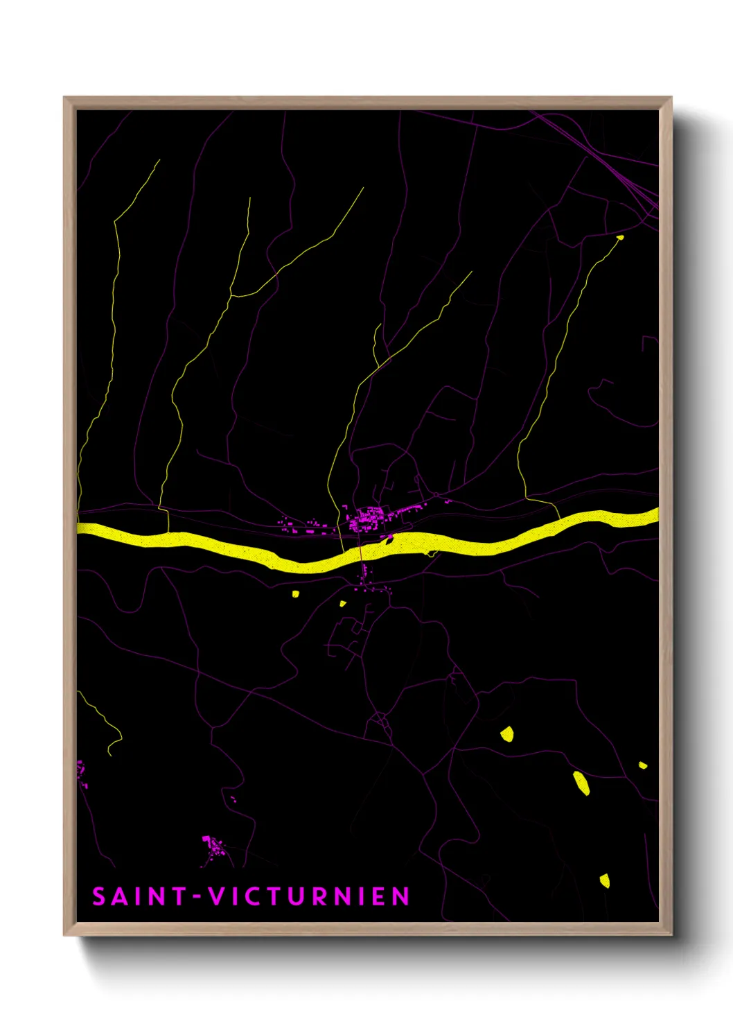Une affiche de carte sur Saint-Victurnien