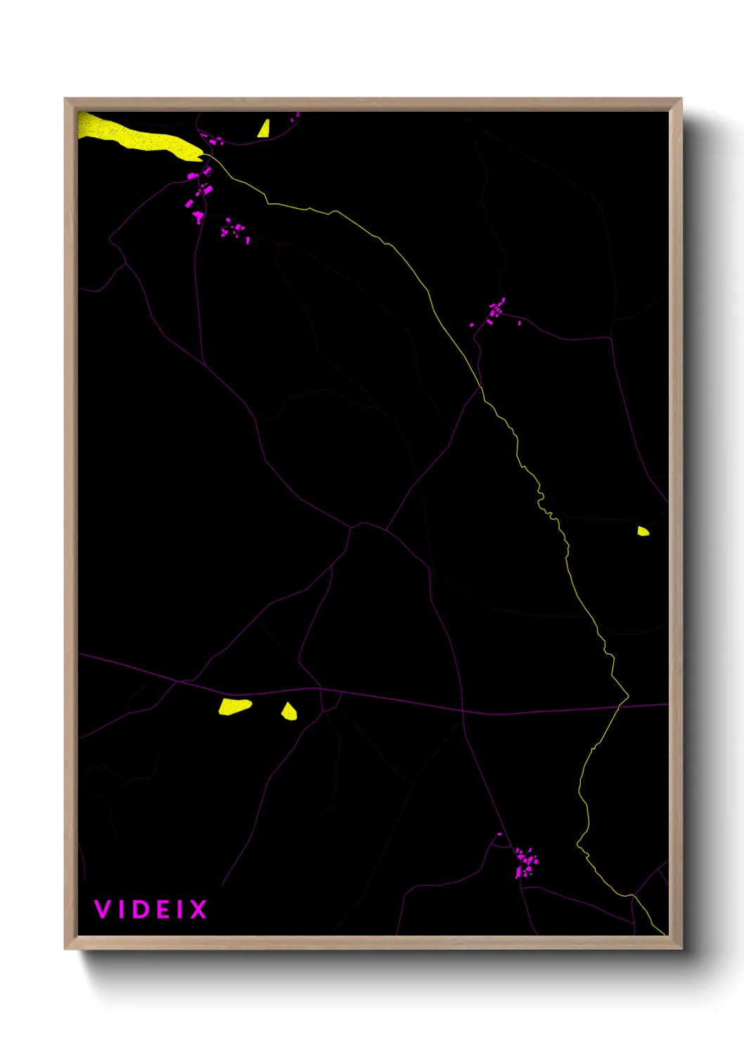 Une affiche de carte sur Videix