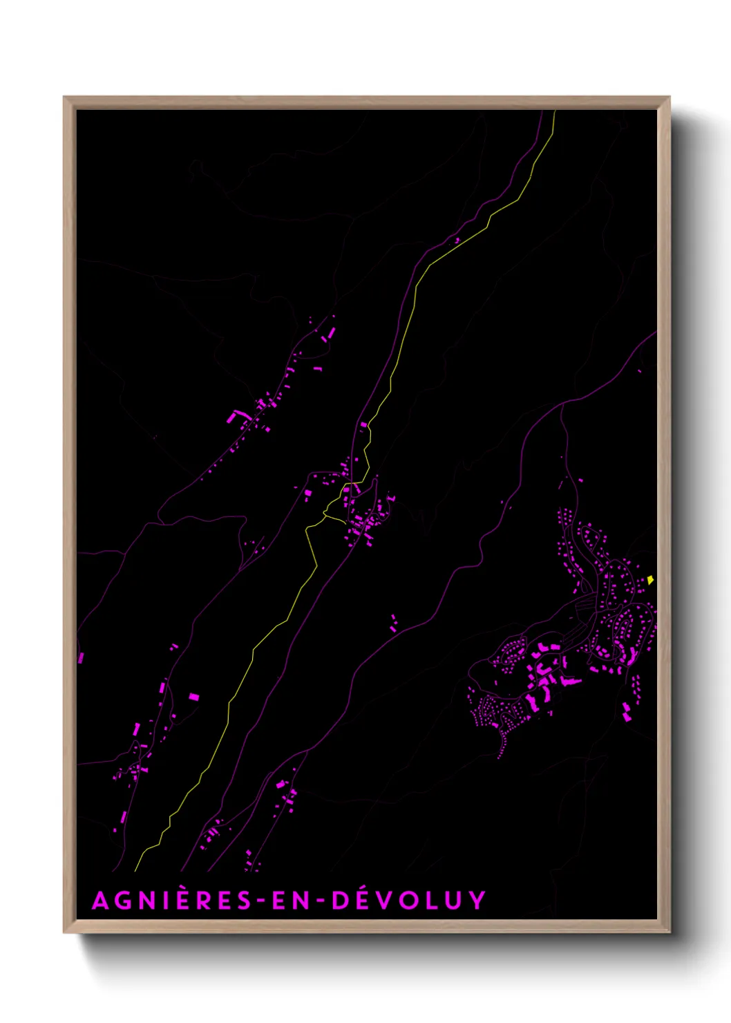 Un poster carteAgnières-en-Dévoluy