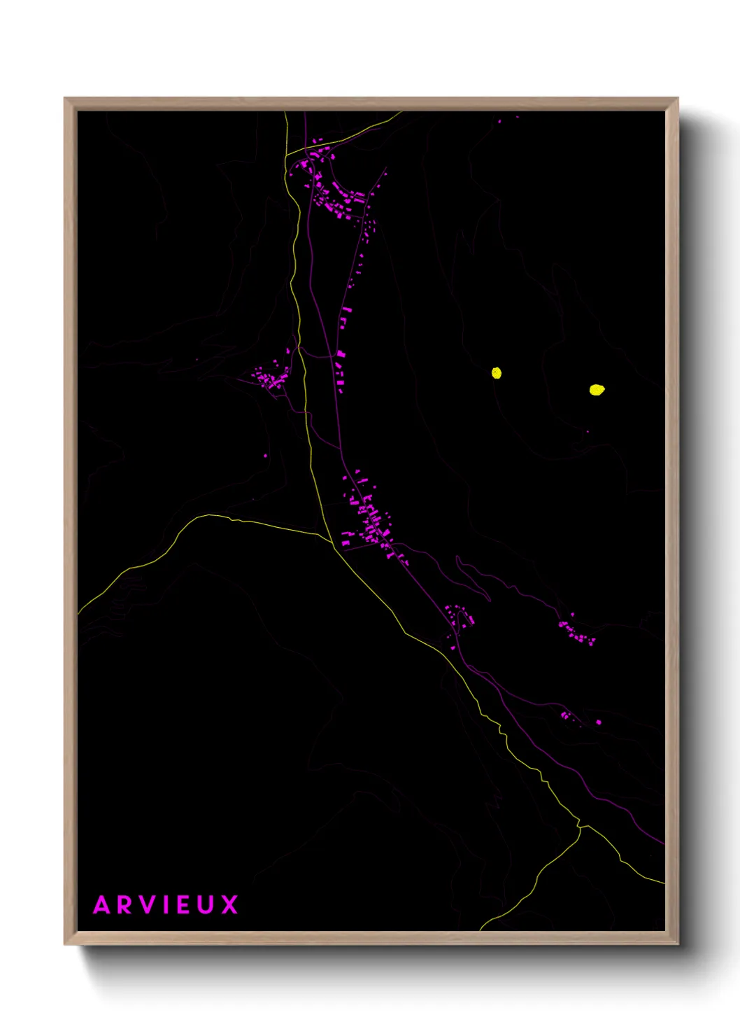 Une affiche de carte sur Arvieux