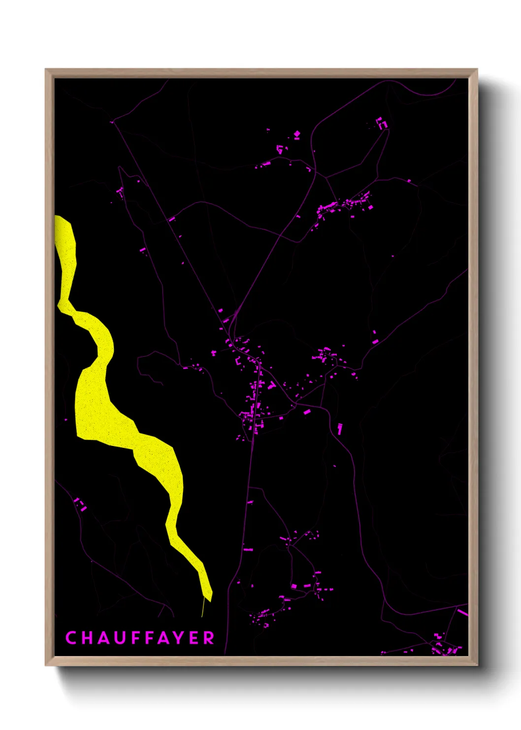Une affiche de carte sur Chauffayer