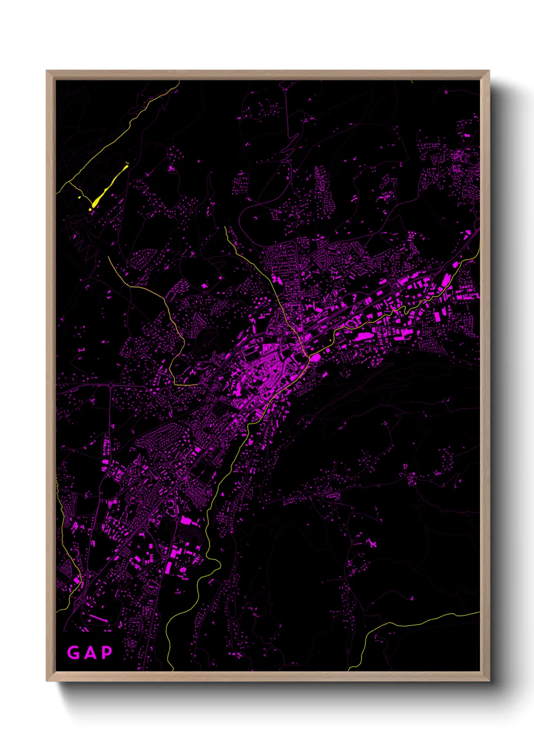 Une affiche de carte sur Gap