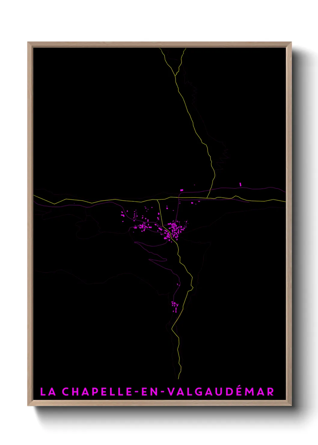 Une affiche de carte sur La Chapelle-en-Valgaudémar