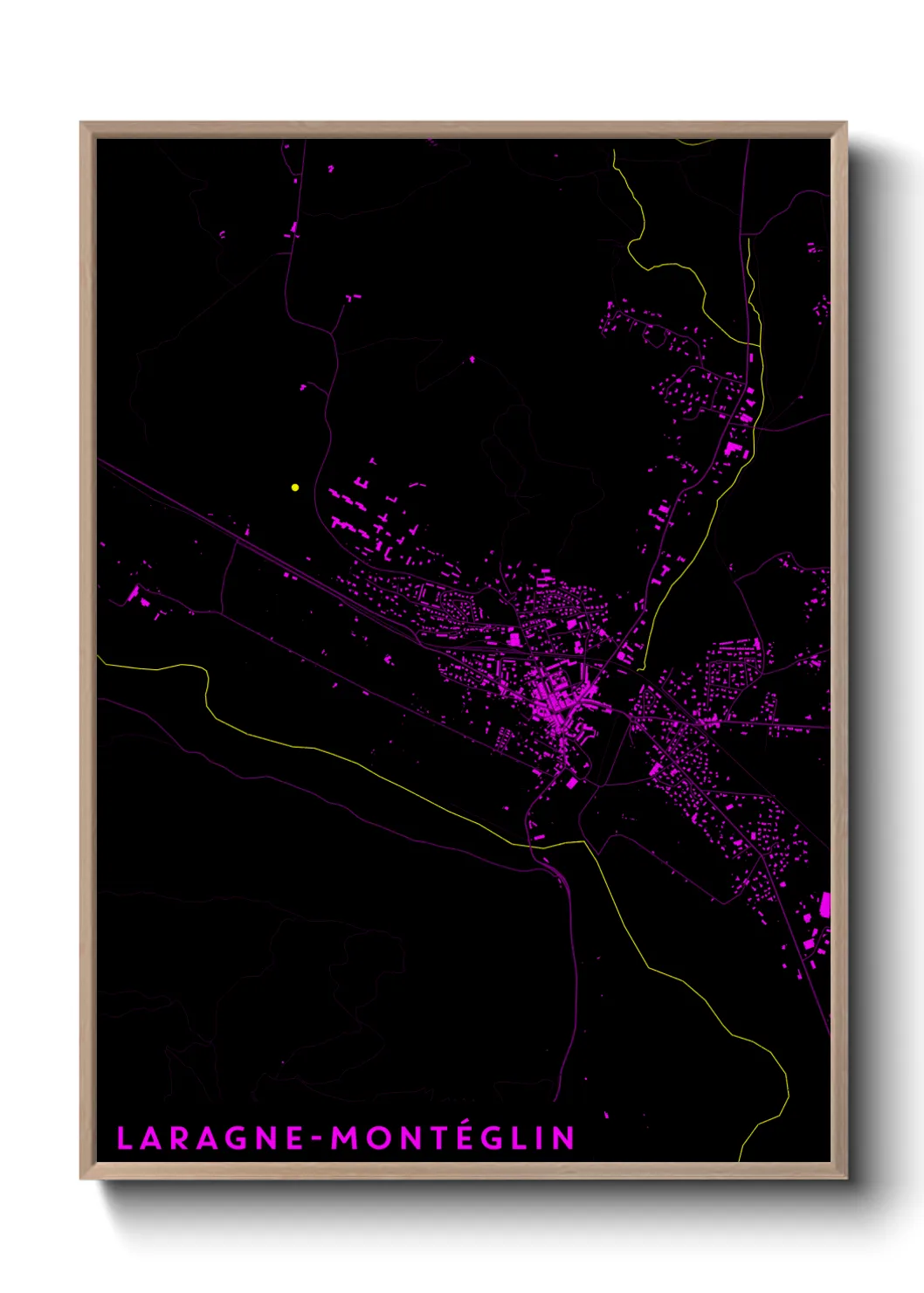 Une affiche de carte sur Laragne-Montéglin
