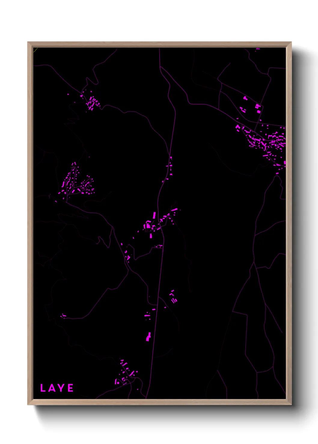 Une affiche de carte sur Laye