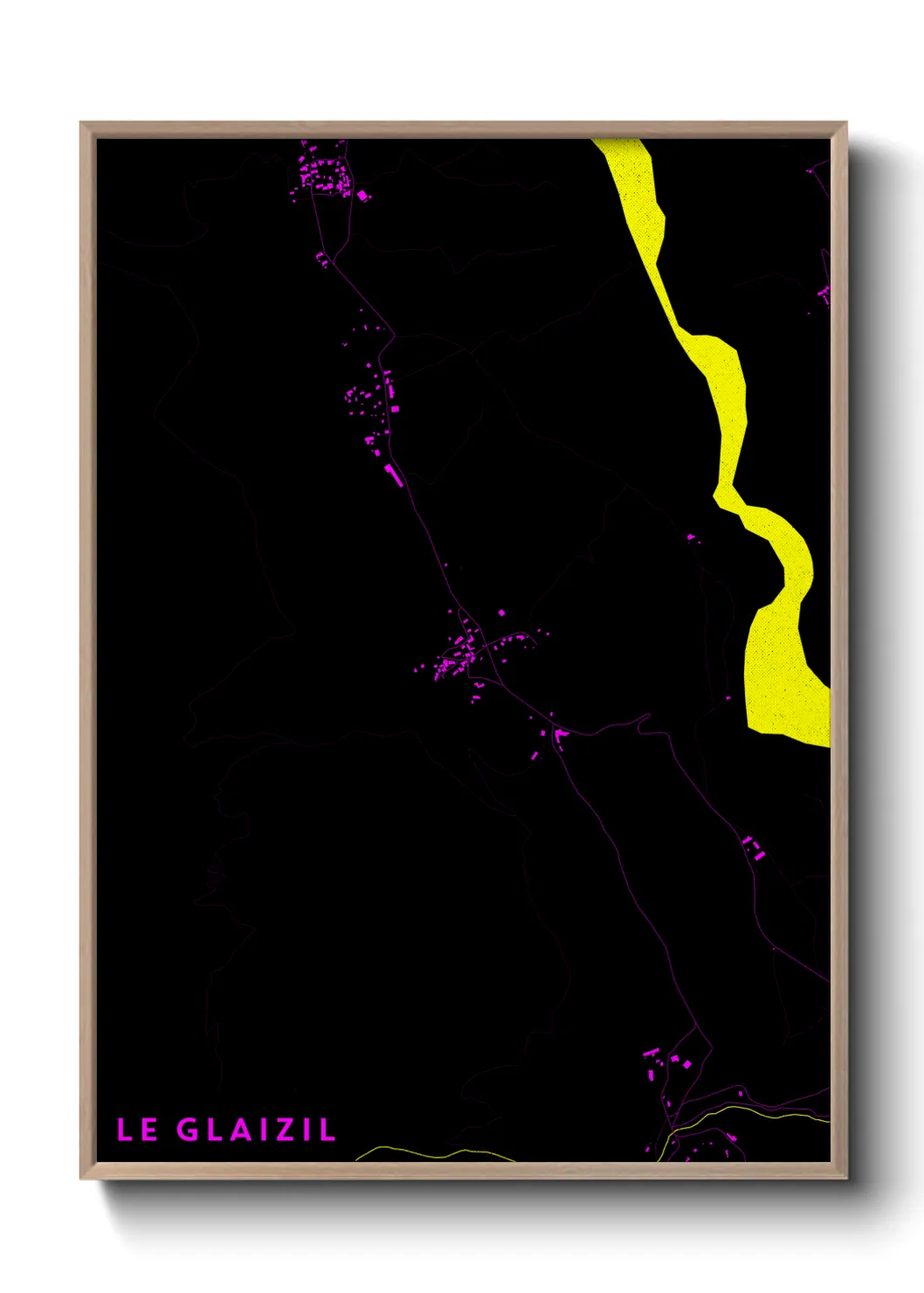 Une affiche de carte sur Le Glaizil