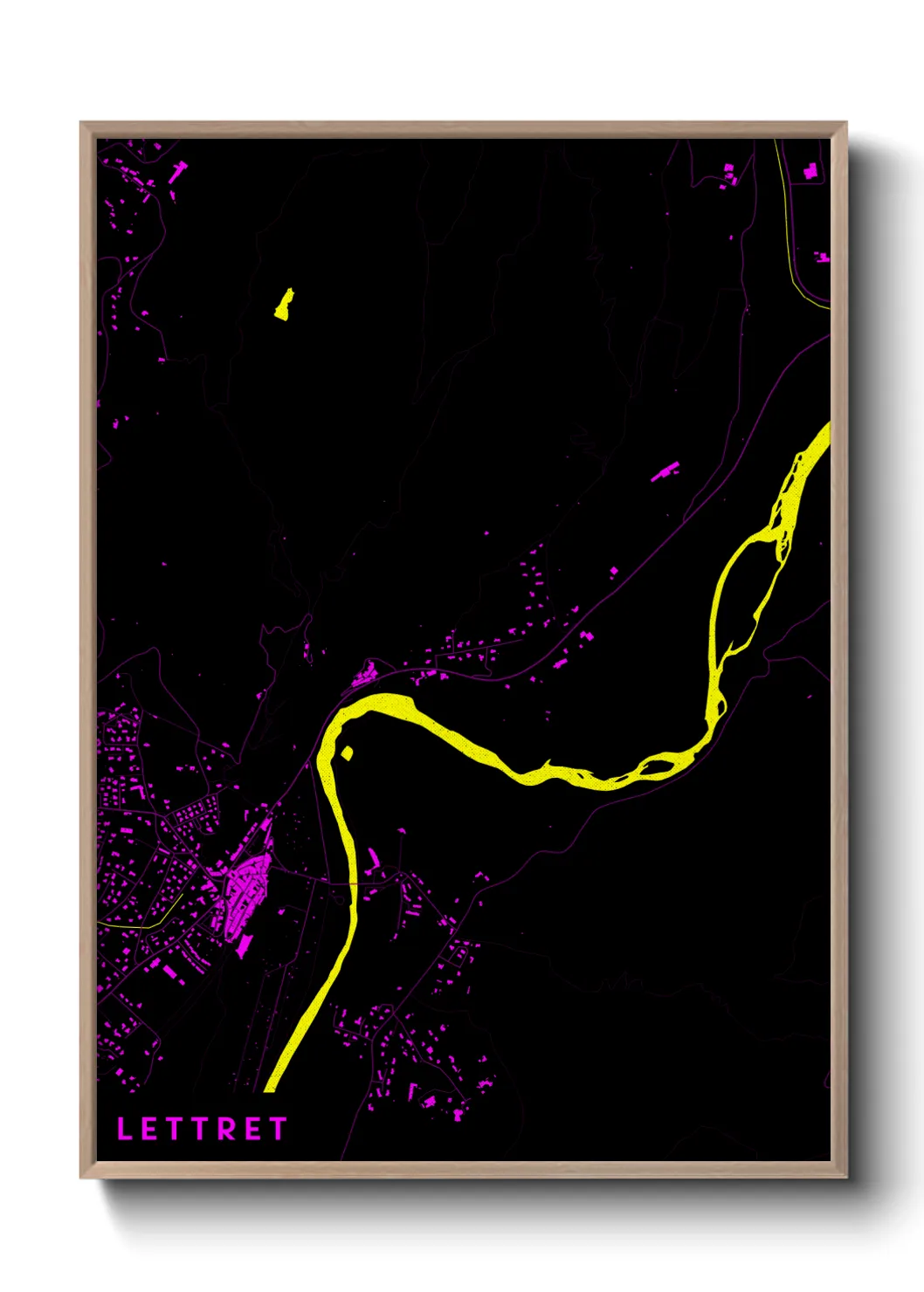 Une affiche de carte sur Lettret