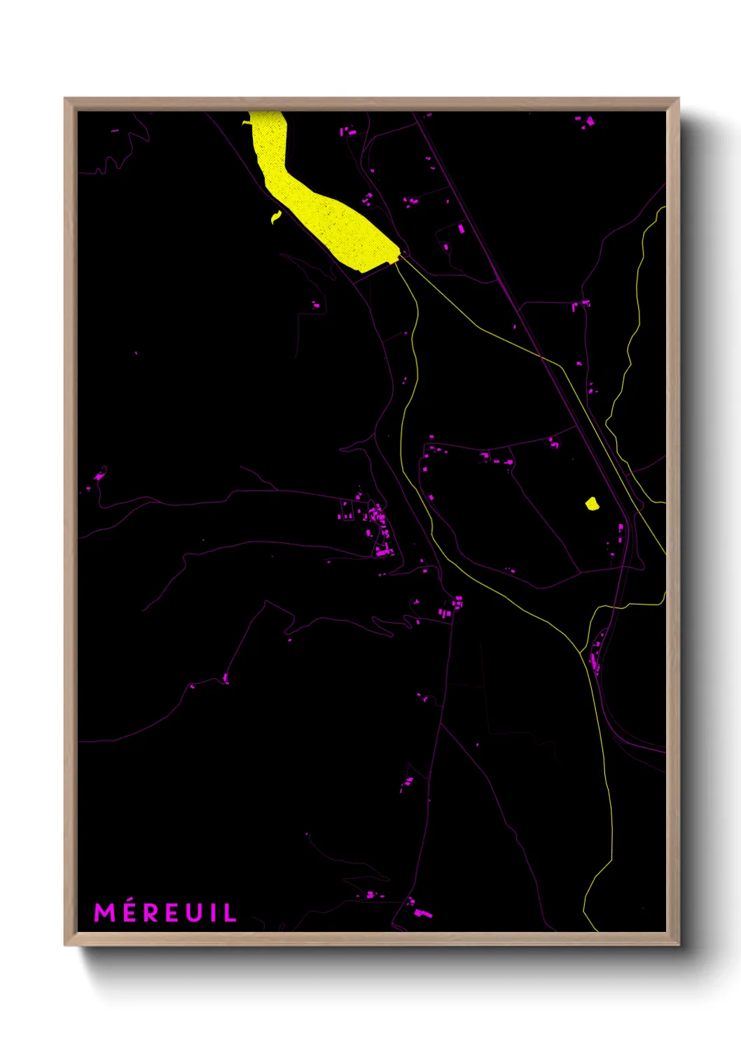 Une affiche de carte sur Méreuil