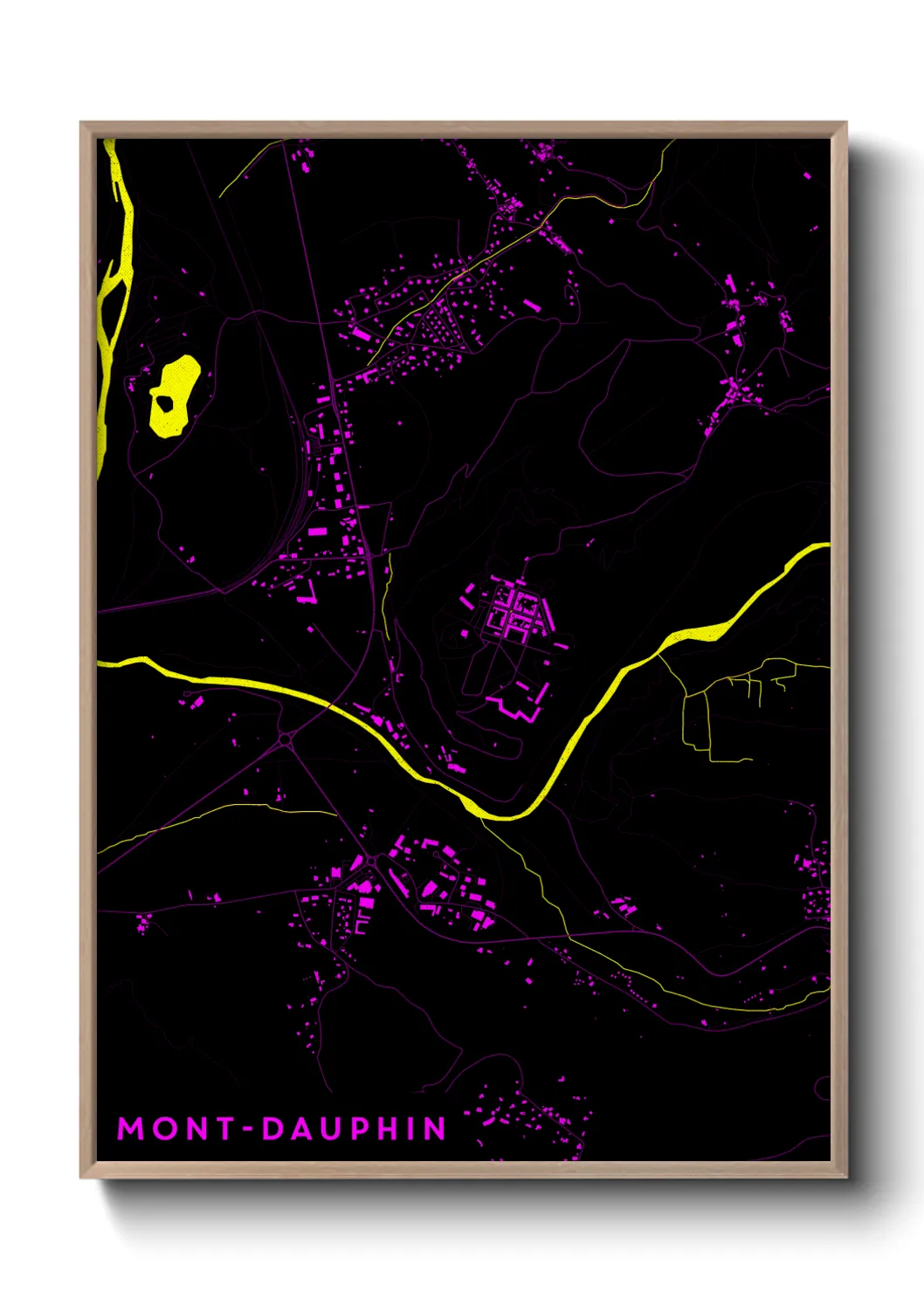 Une affiche de carte sur Mont-Dauphin