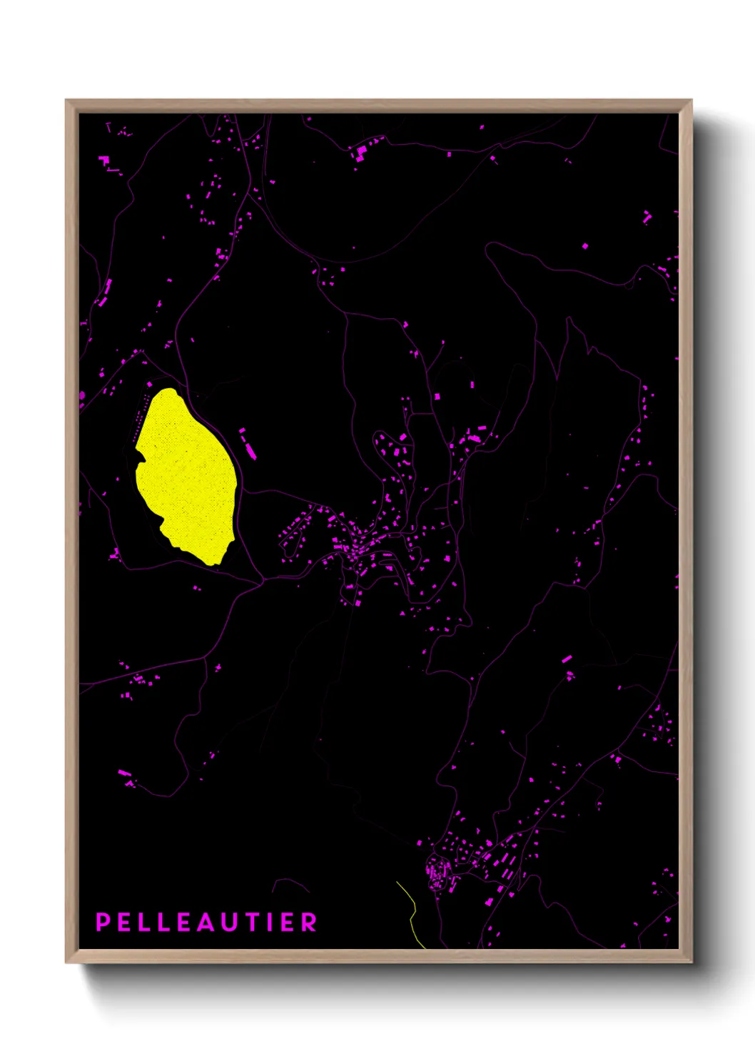 Une affiche de carte sur Pelleautier