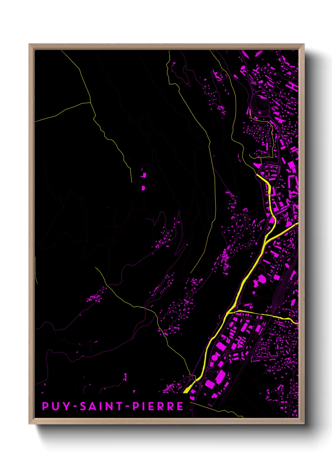 Une affiche de carte sur Puy-Saint-Pierre