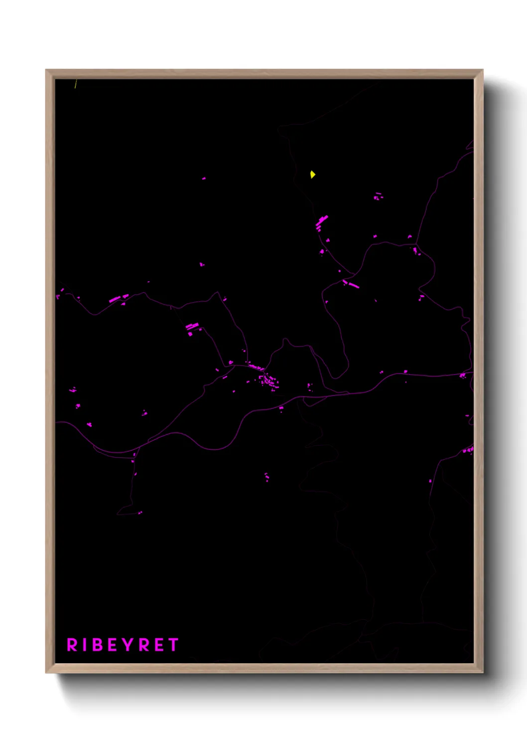 Une affiche de carte sur Ribeyret