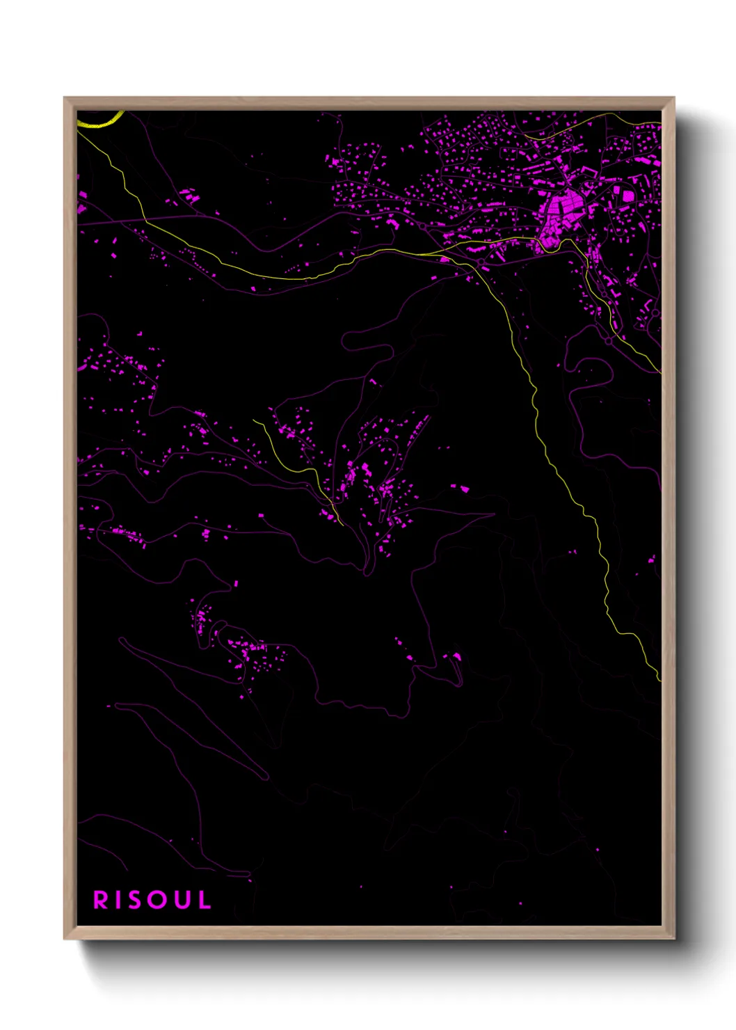 Une affiche de carte sur Risoul