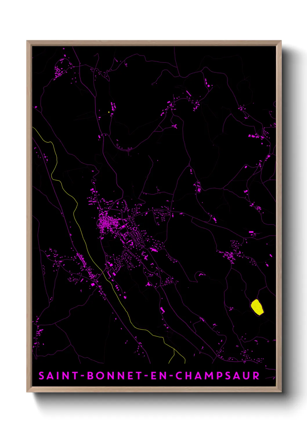 Une affiche de carte sur Saint-Bonnet-en-Champsaur
