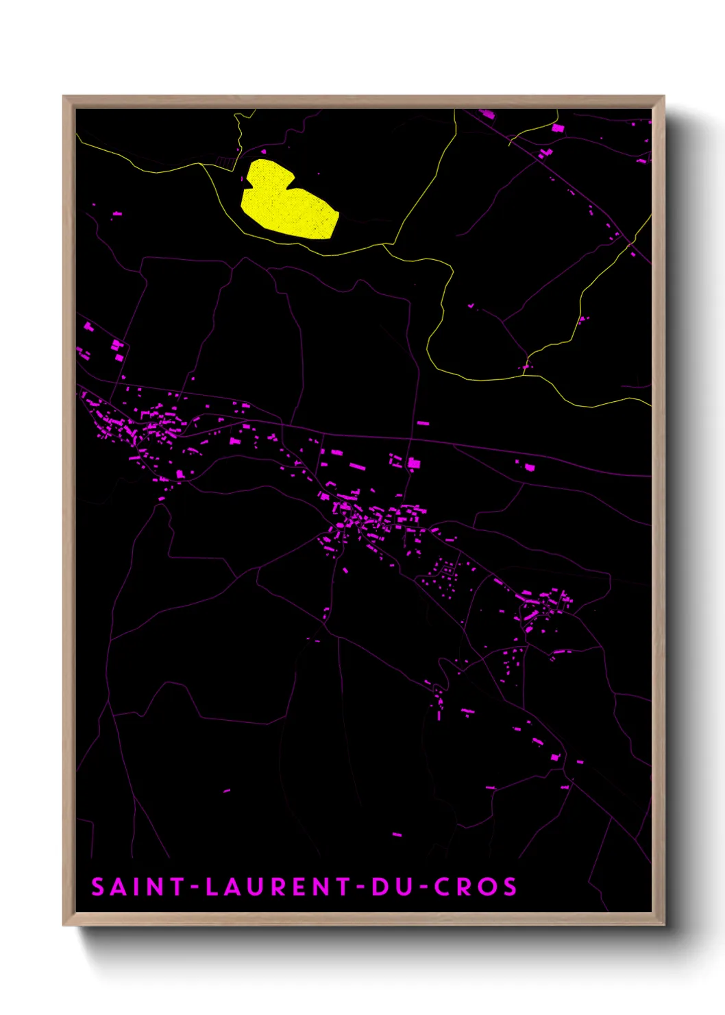 Une affiche de carte sur Saint-Laurent-du-Cros