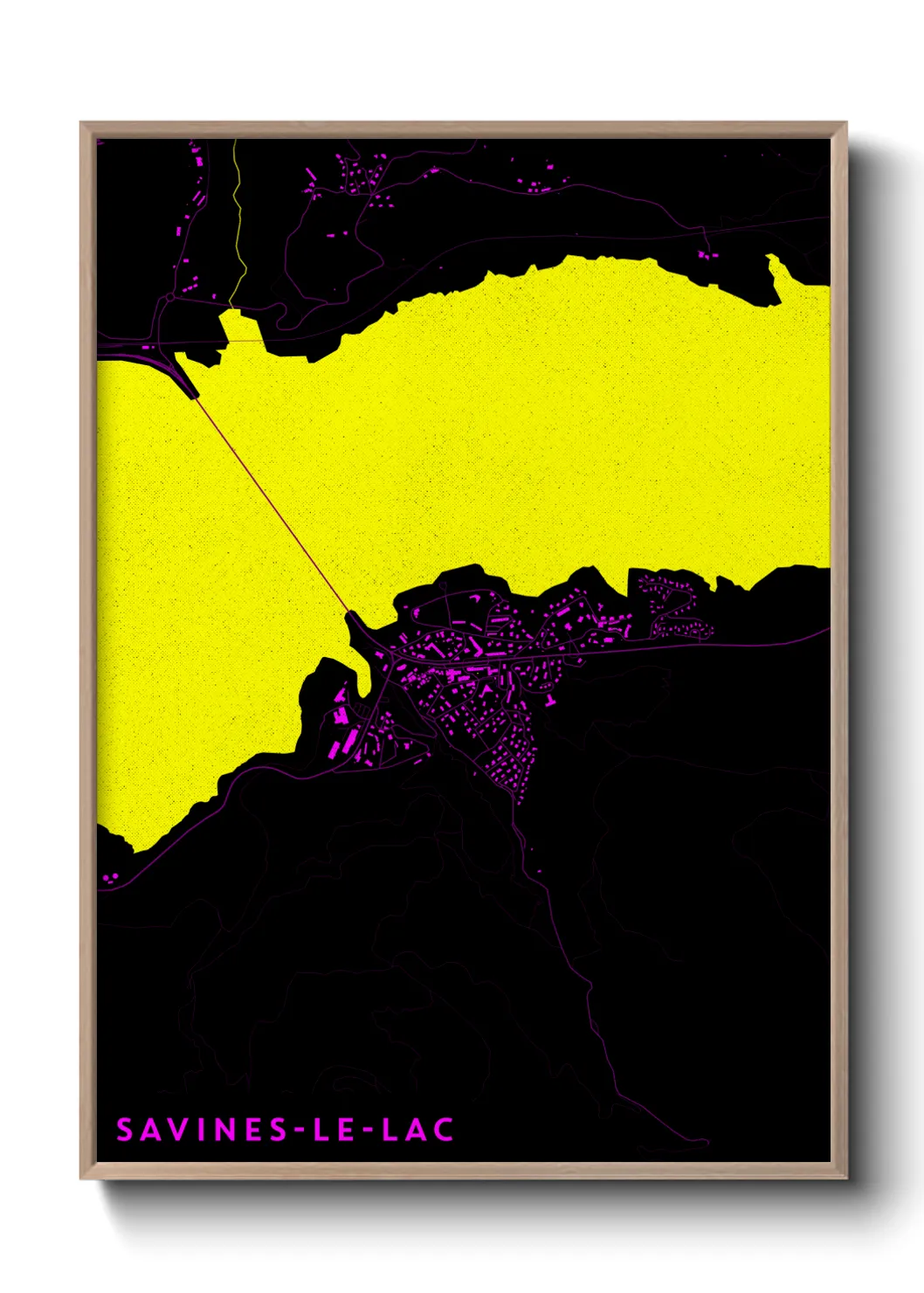 Une affiche de carte sur Savines-le-Lac