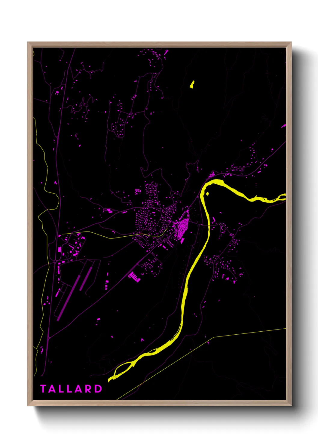 Une affiche de carte sur Tallard