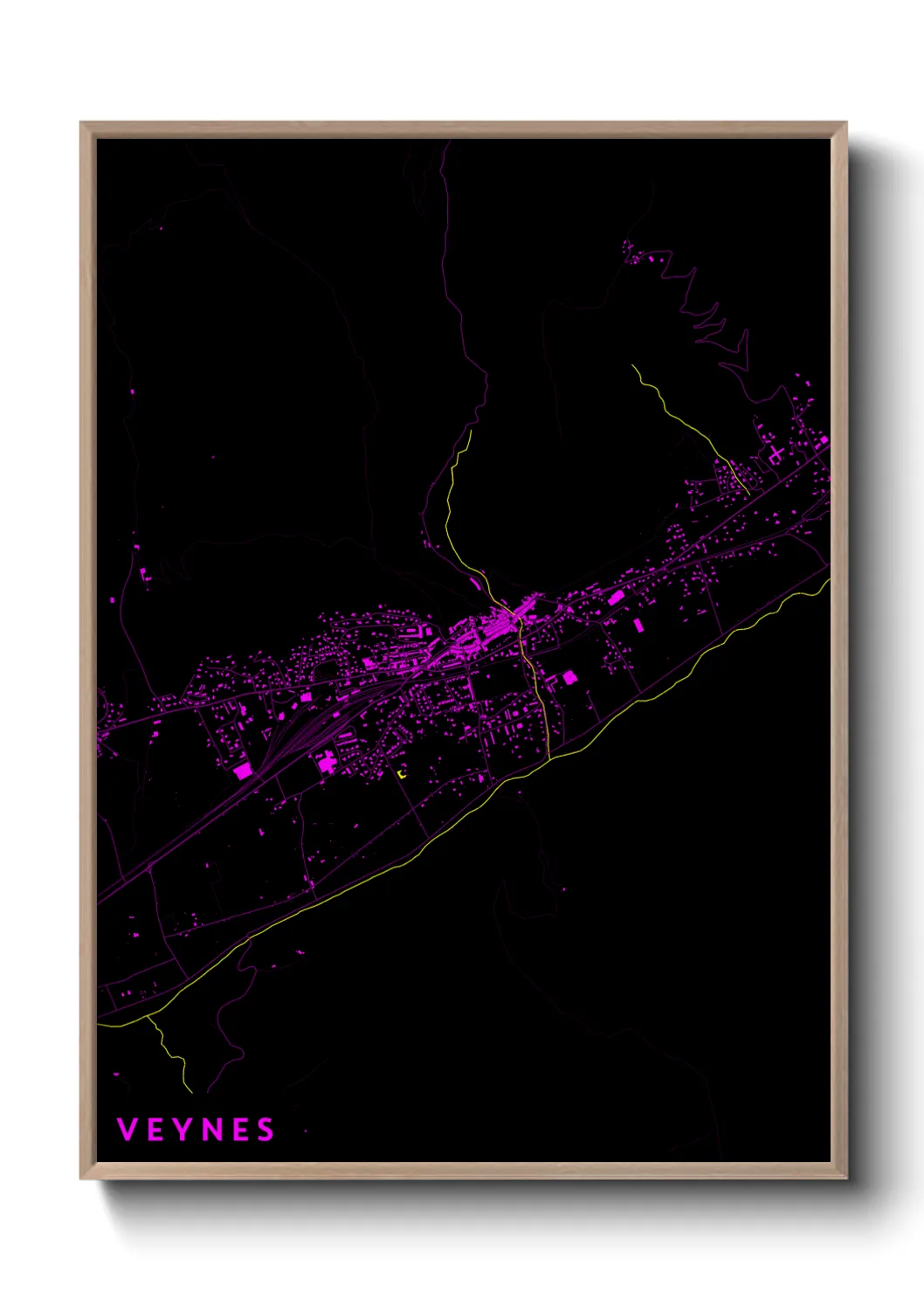 Une affiche de carte sur Veynes