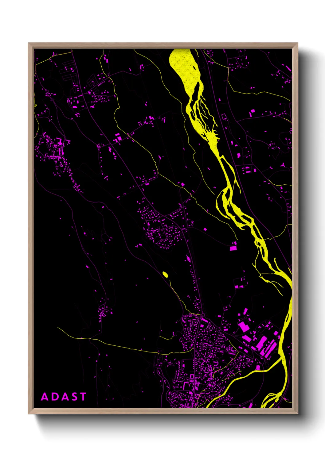 Une affiche de carte sur Adast