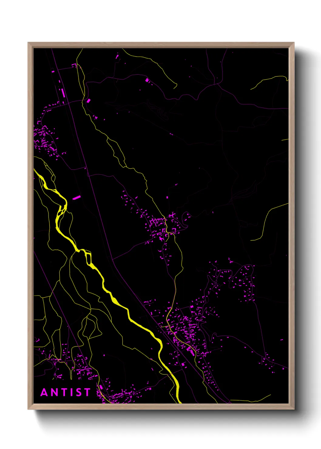 Une affiche de carte sur Antist