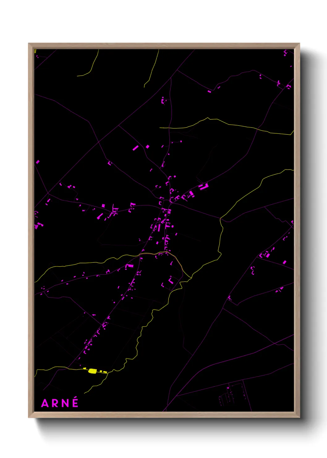 Une affiche de carte sur Arné
