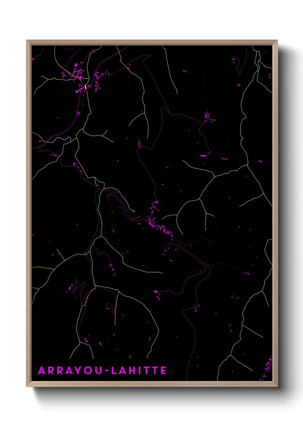 Une affiche de carte sur Arrayou-Lahitte