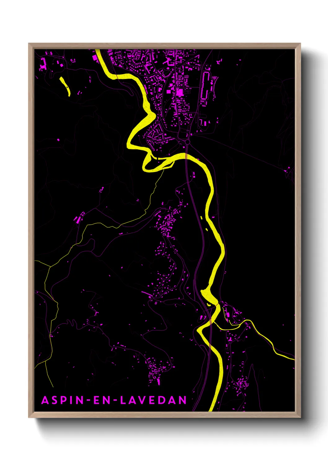 Une affiche de carte sur Aspin-en-Lavedan