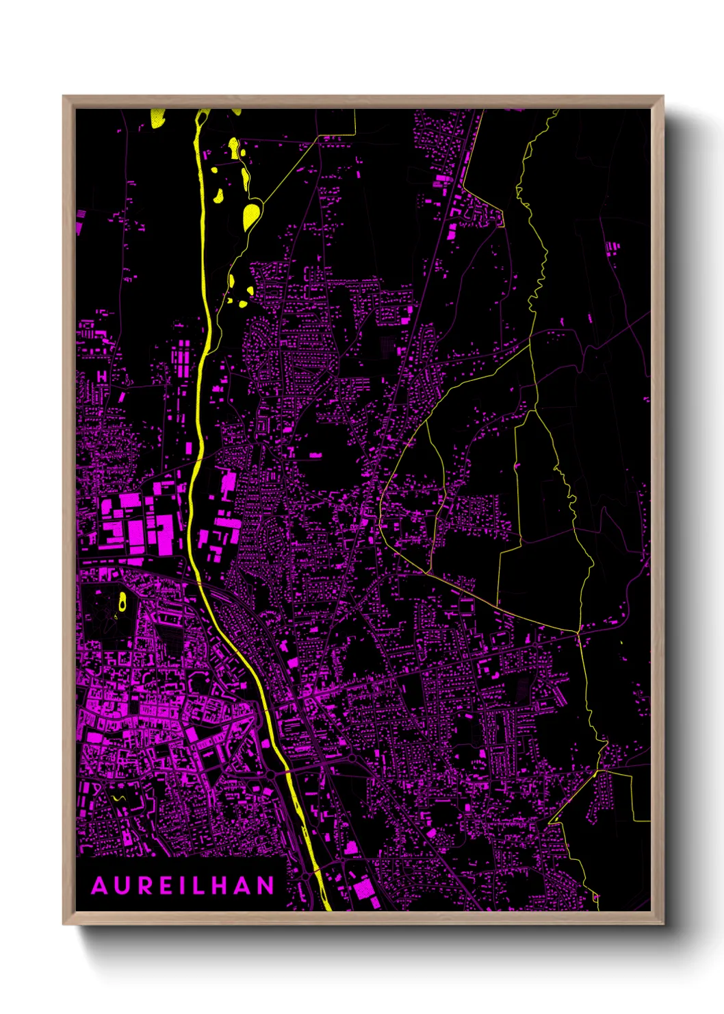 Une affiche de carte sur Aureilhan