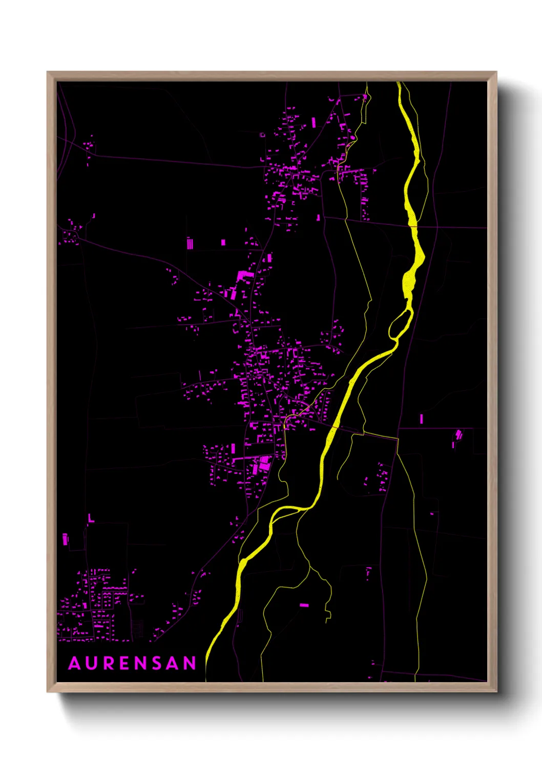 Une affiche de carte sur Aurensan